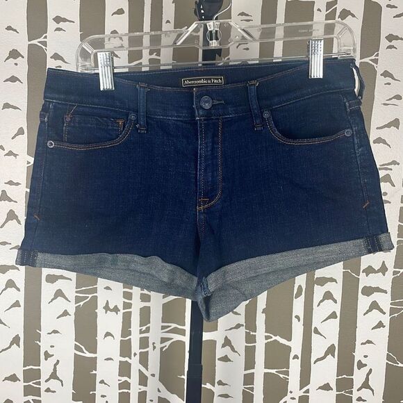 Abercrombie & Fitch Cuffed Hem Jean Shorts 28 - Picture 1 of 7